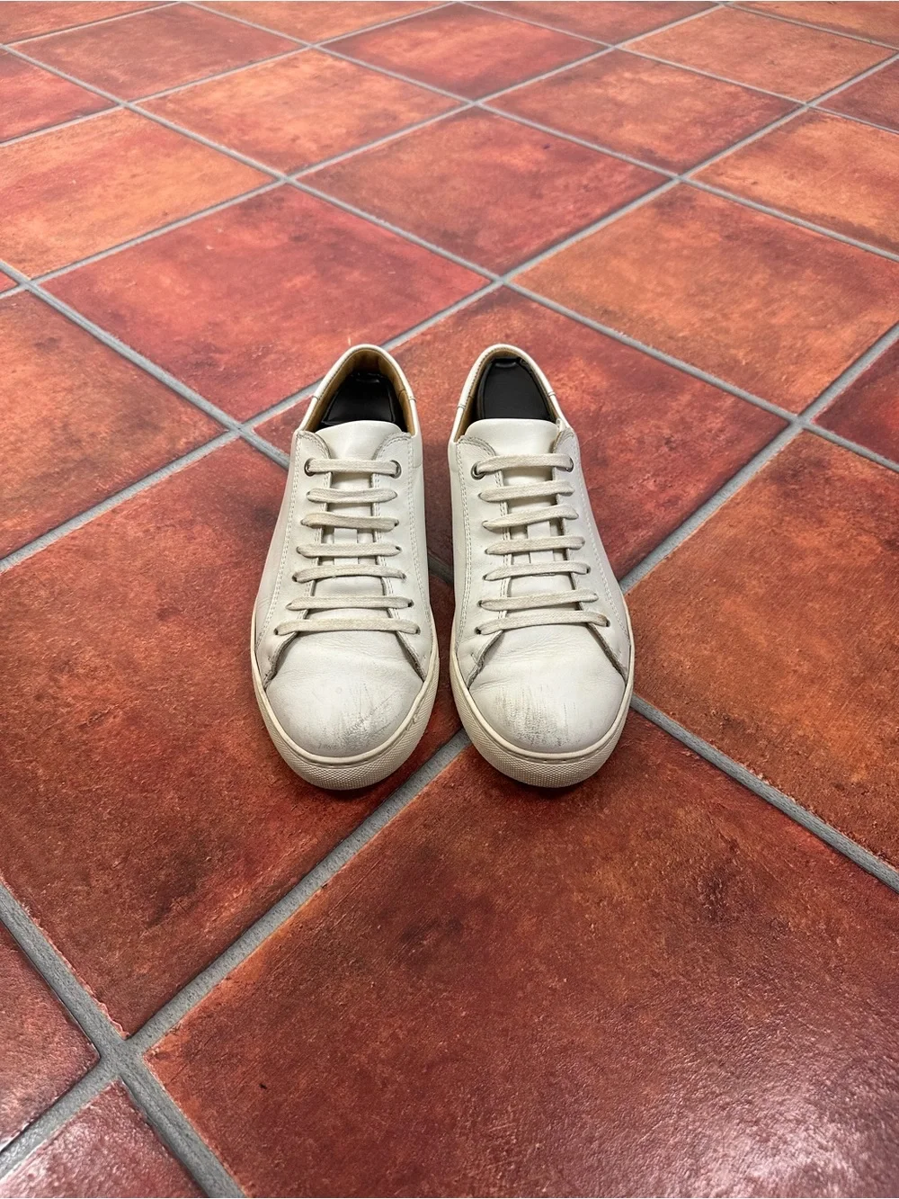 SuitSupply Minimalist Sneakers in White Calf Leather
